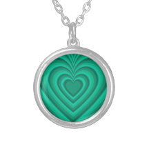 Blauwe Hypnotische Hartketting