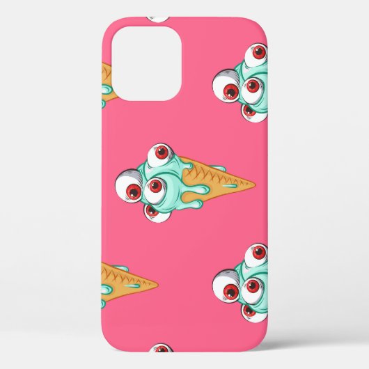 Blauwe Ice Cream Roze Achtergrond Case-Mate iPhone Case (Achterkant)