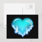 BLAUWE ICE-HARTSCHERMSCHEMA'S DIE T VLIEGEN BRIEFKAART (Voorkant / Achterkant)