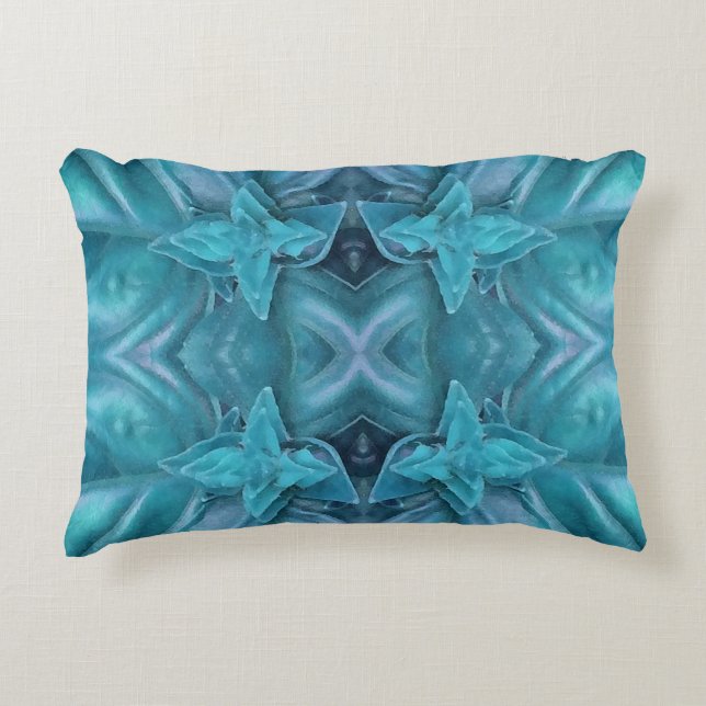 Blauwe Icing Abstract Decoratief Kussen (Voorkant)