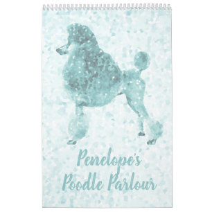 Blauwe ijkbalk kalender