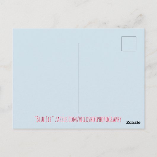 Blauwe ijs briefkaart (Achterkant)