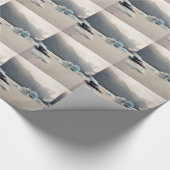 Blauwe ijs cadeaupapier (Hoek)