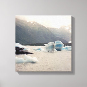 Blauwe ijs canvas afdruk