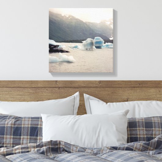 Blauwe ijs canvas afdruk (Insitu (Slaapkamer))