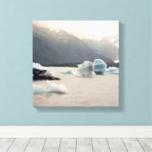 Blauwe ijs canvas afdruk (Insitu (Houten vloer))