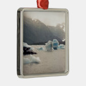 Blauwe ijs metalen ornament (Rechts)