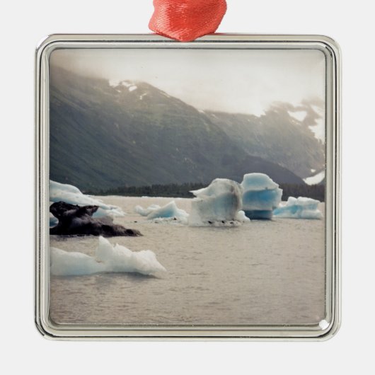 Blauwe ijs metalen ornament (Voorkant)