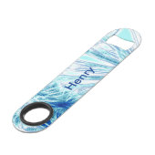 Blauwe ijs speed flessenopener (Voorkant Gekanteld)