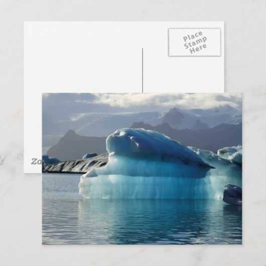 Blauwe ijsberg briefkaart (Voorkant / Achterkant)