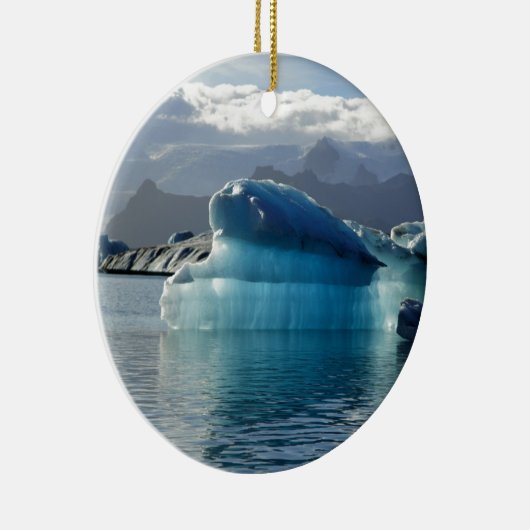 Blauwe ijsberg keramisch ornament (Rechts)