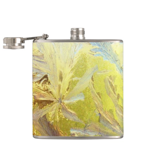 Blauwe ijsbladeren heupfles (Geopend)