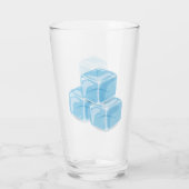 Blauwe Ijsblokjes Drinken Glas (Achterkant)