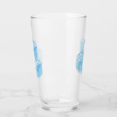 Blauwe Ijsblokjes Drinken Glas (Links)