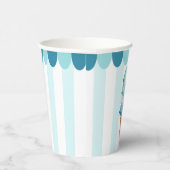 Blauwe ijscream op feestdag papieren bekers (Rechts)