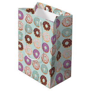 Blauwe Ijsdonuts Met Spikkels Patroon Feestje Medium Cadeauzakje