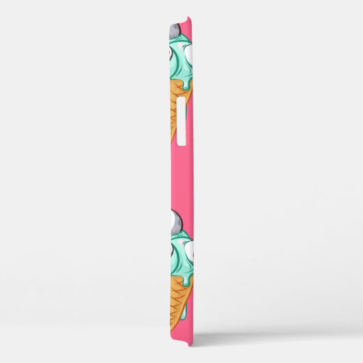 Blauwe ijsje met ogen. Roze achtergrond. Slijpen Case-Mate iPhone Case (Achterkant / Rechts)