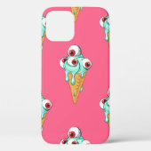 Blauwe ijsje met ogen. Roze achtergrond. Slijpen Case-Mate iPhone Case (Achterkant)