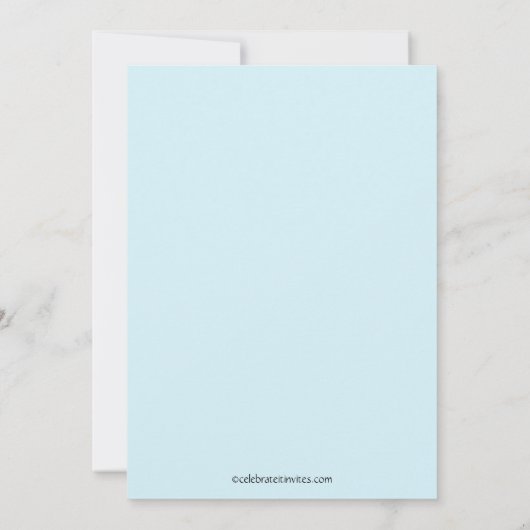 Blauwe ijskap - Birthday - uitnodiging (Achterkant)