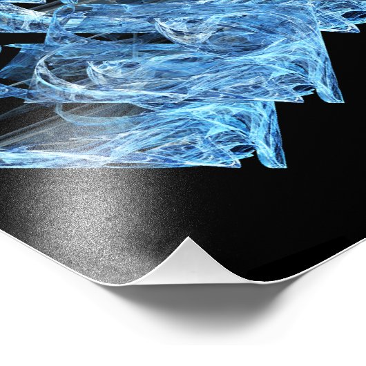 Blauwe ijskappen foto afdruk (Hoek)