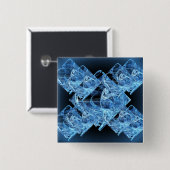 Blauwe ijskappen vierkante button 5,1 cm (Voorkant /achterkant)