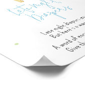 Blauwe ijslolly Baby shower Late Night Luiers Poster (Hoek)