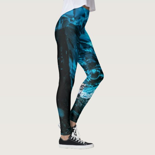 Blauwe ijspleet leggings (Rechts)