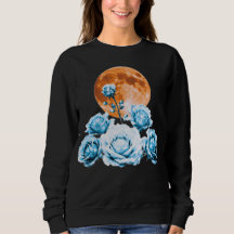Blauwe Ijsrozen & Oranje Bloedmaan Hemelgrafiek
