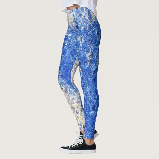 Blauwe ijsstraal Leggings (Links)