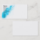 Blauwe ijsvlam visitekaartje (Voorkant / Achterkant)