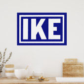 Blauwe Ike 1952 Poster (Keuken)
