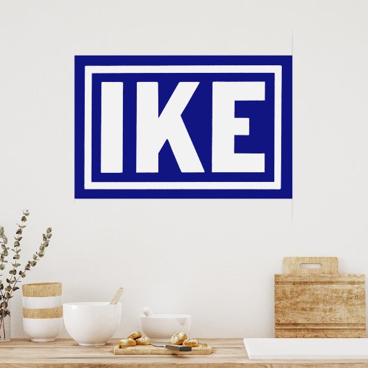 Blauwe Ike 1952 Poster (Keuken)