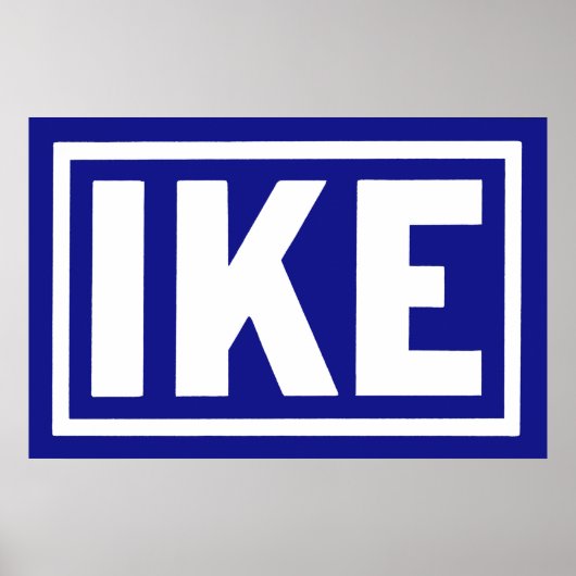 Blauwe Ike 1952 Poster (Voorkant)