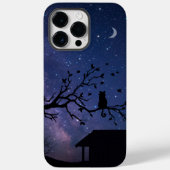Blauwe illustratie nacht Case-Mate iPhone case (Achterkant)