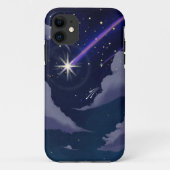 Blauwe Illustratie Ster Telefoon Wallpaper Case-Mate iPhone Case (Achterkant)