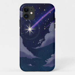 Blauwe Illustratie Ster Telefoon Wallpaper Case-Mate iPhone Case