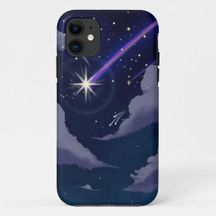 Blauwe Illustratie Ster Telefoon Wallpaper Case-Mate iPhone Case