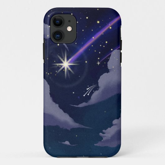Blauwe Illustratie Ster Telefoon Wallpaper Case-Mate iPhone Case (Achterkant)