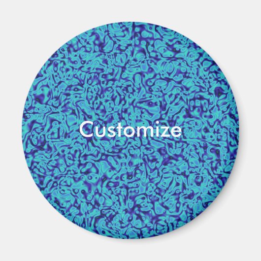 Blauwe impressionisme - Sjabloon Magneet (Voorkant)