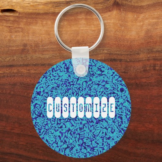 Blauwe impressionisme - Sjabloon Sleutelhanger (Voorkant)