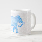 Blauwe Indianenpatroonolifant Grote Koffiekop (Voorkant rechts)