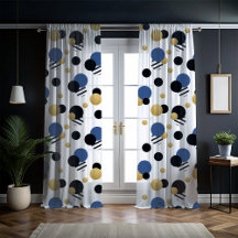 Blauwe Indigo Gouden Polka Dot