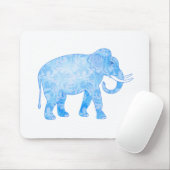 Blauwe Indische olifant met Fancy patroon Muismat (Met muis)