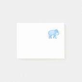 Blauwe Indische Olifant met Fancy Patroon Post-it® Notes (Voorkant)