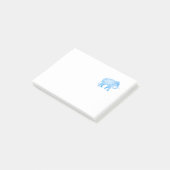 Blauwe Indische Olifant met Fancy Patroon Post-it® Notes (Schuin)