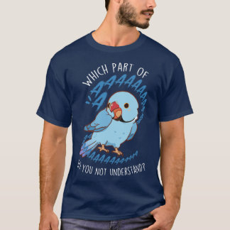 Blauwe Indische Ringneck Parrot Aaaa T-shirt
