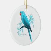 Blauwe Indische ringnek Parrot Keramisch Ornament (Rechts)