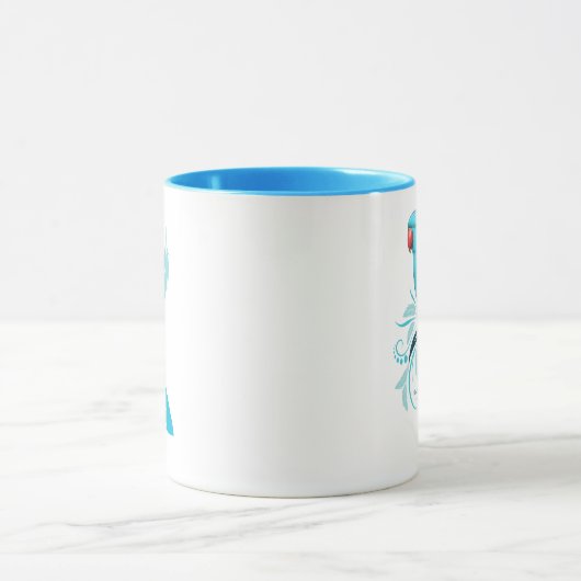 Blauwe Indische ringnek Parrot Mok (Midden)