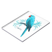 Blauwe Indische ringnek Parrot Notitieboek (Linkerzijde)