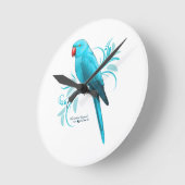Blauwe Indische ringnek Parrot Ronde Klok (Hoek)